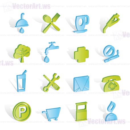 Petrol Station and Travel icons - Vector Icon Se