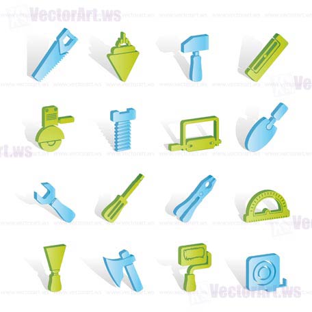 Building and Construction Tools icons - Vector Icon Set