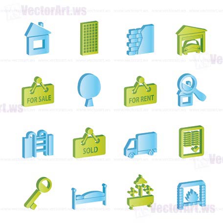 Real Estate icons - Vector Icon Set