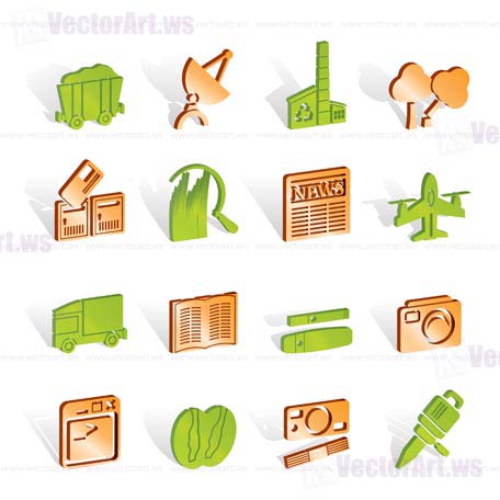 Business and industry icons - Vector Icon set