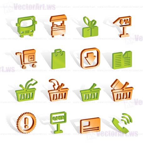 Online shop icons - vector icon set