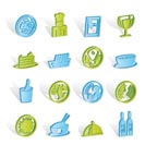 Restaurant, food and drink icons - vector icon set