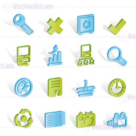 Internet and Web Site Icons - Vector Icon Set