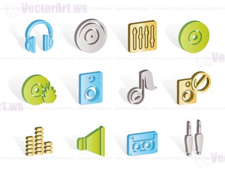 Music and sound icons -  Vector Icon Set