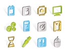 Computer and mobile phone elements icon - vector icon set