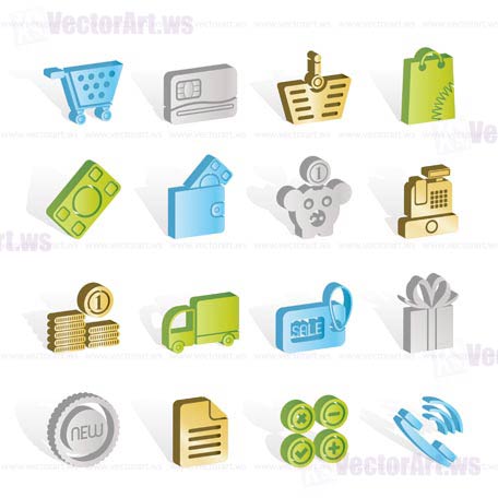 Online shop icons - vector icon set