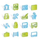 Bank, business and finance icons - vector icon set