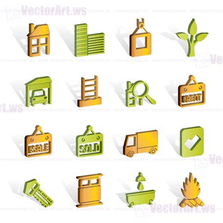 Real  Estate and building icons - Vector Icon Set