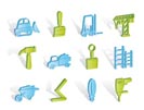 Building and Construction equipment icons - Vector Icon Set