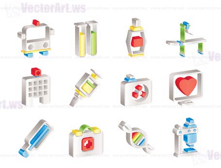 Medicine and healthcare icons - vector icon set