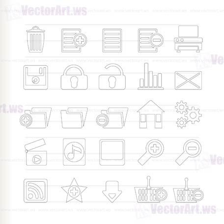 25 Detailed Internet Icons - Vector Icon Set