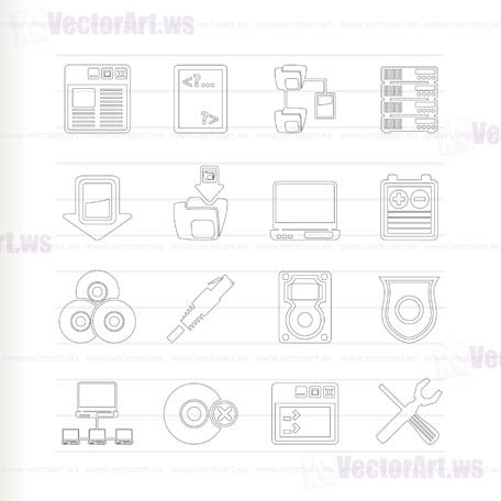 Server Side Computer icons - Vector Icon Set