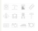 travel, trip and holiday icons - vector icon set