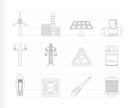 Electricity and power icons - vector icon set