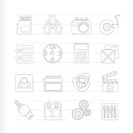 phone performance, internet and office icons - vector icon set