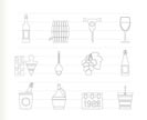 Wine and drink Icons - Vector Icon Set