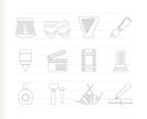 Different kind of art icons - vector icon set