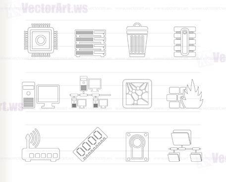 Computer and website icons - vector icon set