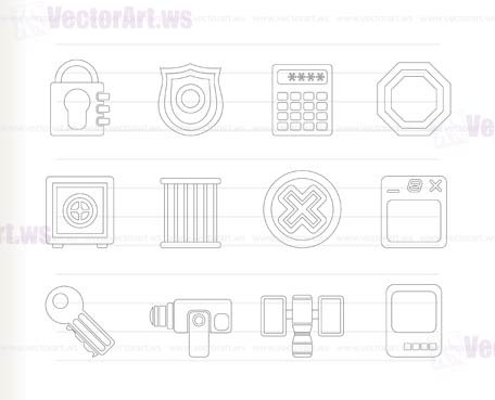 Security and Business icons - vector icon set