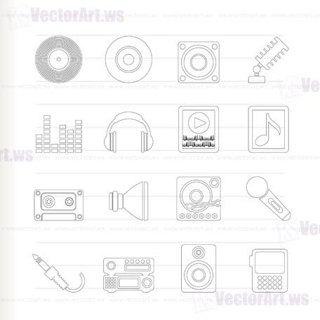 Music and sound icons -  Vector Icon Set