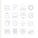 Digital Camera Performance - Vector Icon Set