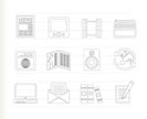 Media and information icons - Vector Icon Set
