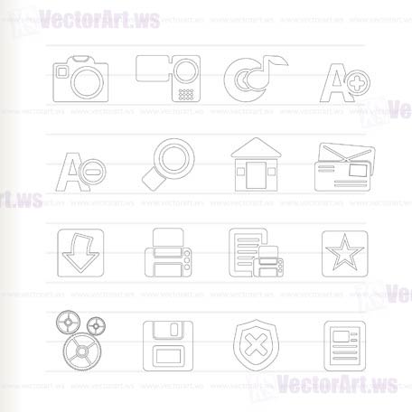 Internet and Website icons - Vector Icon Set