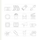 Cinema and Movie - vector icon set