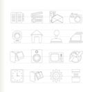 Internet, Computer and mobile phone icons - Vector icon set