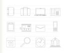 Business, Office and Mobile phone icons - Vector Icon Set