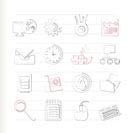 Computer, mobile phone and Internet icons -  Vector Icon Set