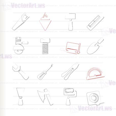 Building and Construction Tools icons - Vector Icon Set