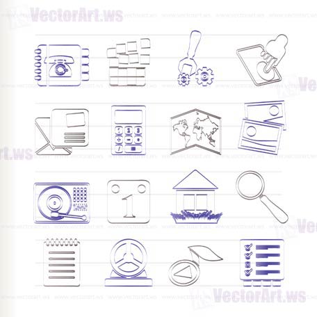 Mobile Phone and Computer icon - Vector Icon Set