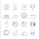 Restaurant, food and drink icons - vector icon set