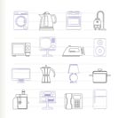 home equipment icons - vector icon set