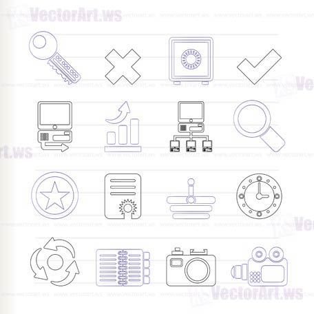 Internet and Web Site Icons - Vector Icon Set