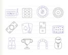 gambling and casino Icons - vector icon set