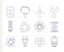 Ecology, energy and nature icons - Vector Icon Set