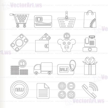 Online shop icons - vector icon set