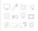 Media equipment icons - vector icon set