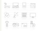 Business, technology  communications icons - vector icon set