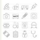 medical, hospital and health care icons - vector icon set