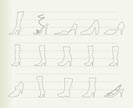 shoe and boot icons - vector icon set