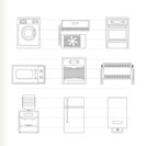 Home electronics and equipment icons - vector icon set