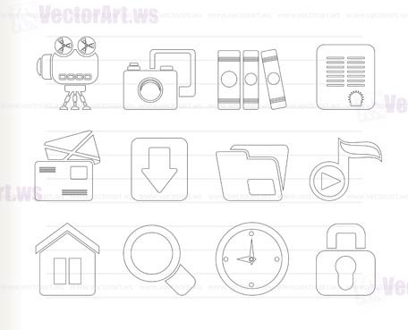 Computer and website icons - vector icon set