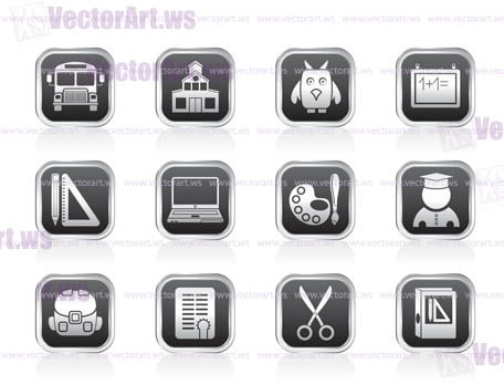 School and education objects - vector illustration