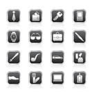 man accessories icons and objects- vector illustration
