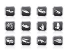 different kind of transportation and travel icons - vector icon set