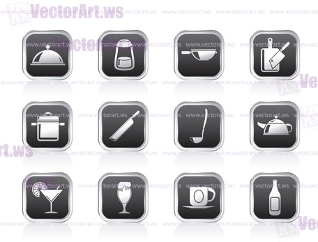 Restaurant, cafe, food and drink icons - vector icon set