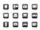 Hi-tech technical equipment icons - vector icon set